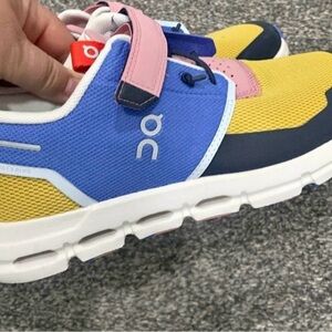 On Running Kids' Sneakers in Blue, Pink, Yellow, and White